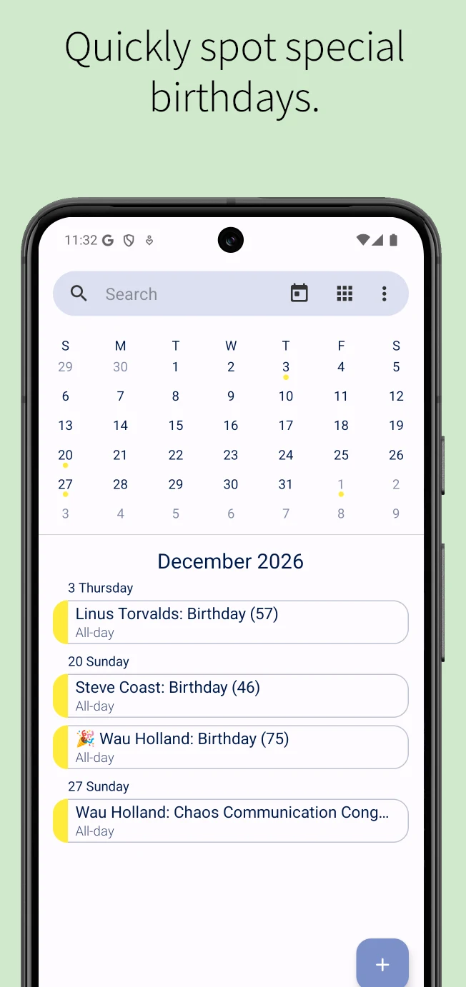 Birthday Adapter screenshot